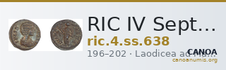 RIC IV Septimius Severus 638 — CANOA