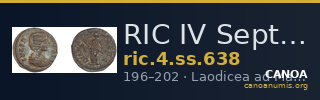 RIC IV Septimius Severus 638 — CANOA