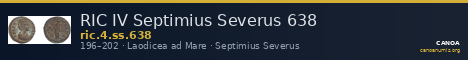 RIC IV Septimius Severus 638 — CANOA