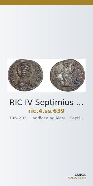 RIC IV Septimius Severus 639 — CANOA
