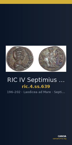 RIC IV Septimius Severus 639 — CANOA
