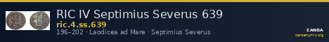 RIC IV Septimius Severus 639 — CANOA
