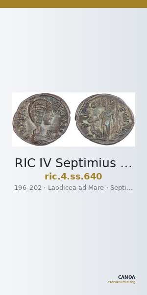 RIC IV Septimius Severus 640 — CANOA