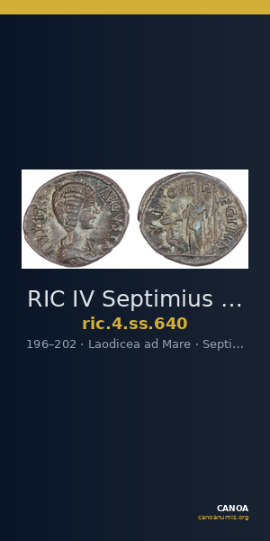 RIC IV Septimius Severus 640 — CANOA