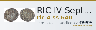 RIC IV Septimius Severus 640 — CANOA