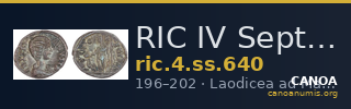 RIC IV Septimius Severus 640 — CANOA