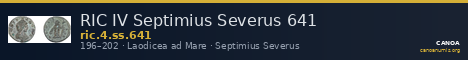 RIC IV Septimius Severus 641 — CANOA