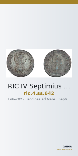 RIC IV Septimius Severus 642 — CANOA