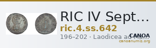 RIC IV Septimius Severus 642 — CANOA