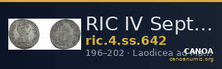 RIC IV Septimius Severus 642 — CANOA