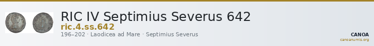 RIC IV Septimius Severus 642 — CANOA