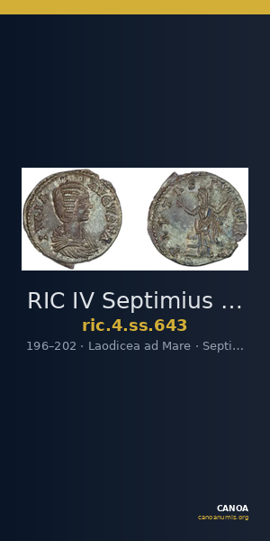 RIC IV Septimius Severus 643 — CANOA
