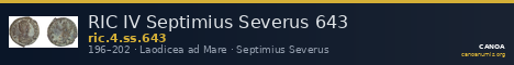 RIC IV Septimius Severus 643 — CANOA