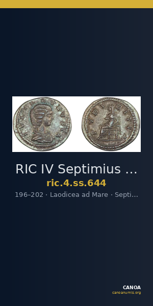 RIC IV Septimius Severus 644 — CANOA