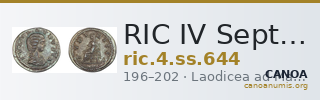RIC IV Septimius Severus 644 — CANOA