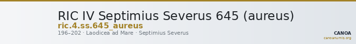 RIC IV Septimius Severus 645 (aureus) — CANOA