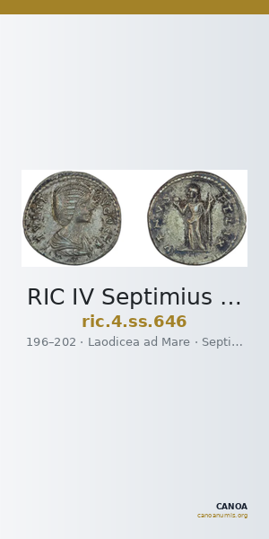 RIC IV Septimius Severus 646 — CANOA