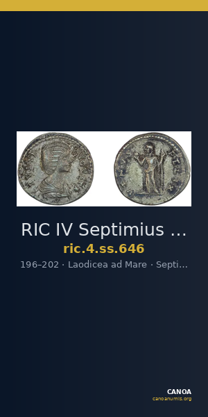 RIC IV Septimius Severus 646 — CANOA