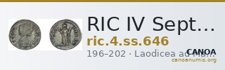 RIC IV Septimius Severus 646 — CANOA