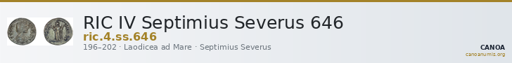 RIC IV Septimius Severus 646 — CANOA