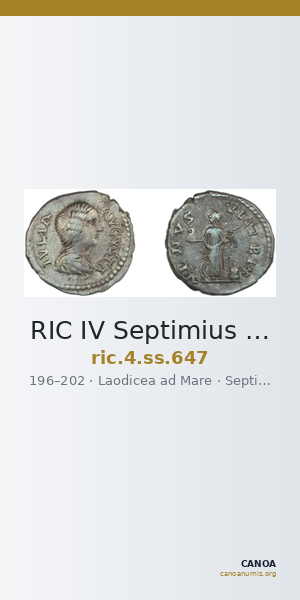 RIC IV Septimius Severus 647 — CANOA