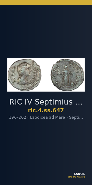 RIC IV Septimius Severus 647 — CANOA
