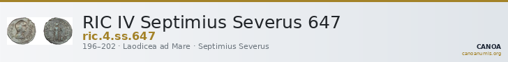 RIC IV Septimius Severus 647 — CANOA