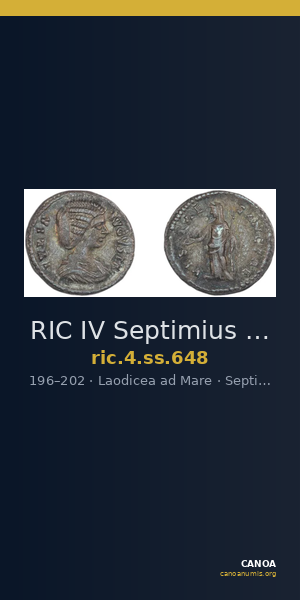 RIC IV Septimius Severus 648 — CANOA