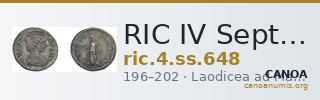 RIC IV Septimius Severus 648 — CANOA