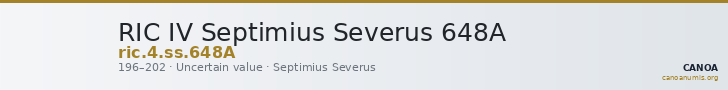 RIC IV Septimius Severus 648A — CANOA