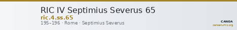 RIC IV Septimius Severus 65 — CANOA