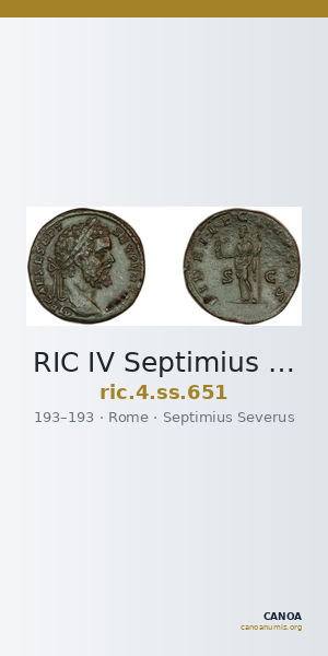 RIC IV Septimius Severus 651 — CANOA