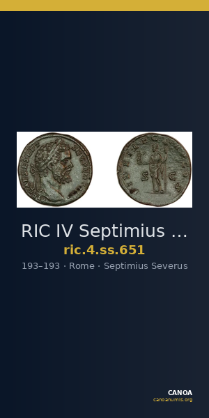 RIC IV Septimius Severus 651 — CANOA