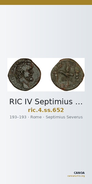 RIC IV Septimius Severus 652 — CANOA