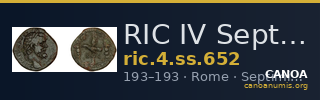 RIC IV Septimius Severus 652 — CANOA