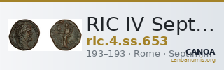 RIC IV Septimius Severus 653 — CANOA