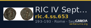 RIC IV Septimius Severus 653 — CANOA