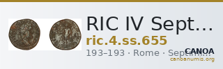 RIC IV Septimius Severus 655 — CANOA