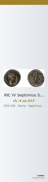 RIC IV Septimius Severus 657 — CANOA