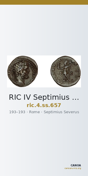RIC IV Septimius Severus 657 — CANOA