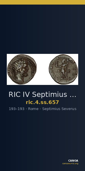 RIC IV Septimius Severus 657 — CANOA
