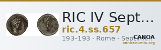 RIC IV Septimius Severus 657 — CANOA
