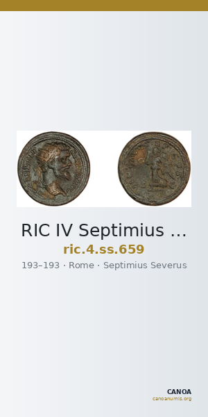 RIC IV Septimius Severus 659 — CANOA