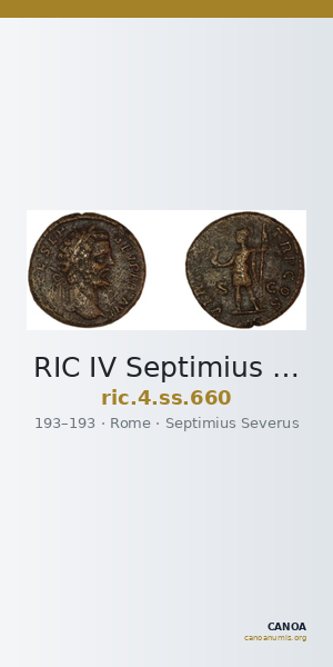RIC IV Septimius Severus 660 — CANOA