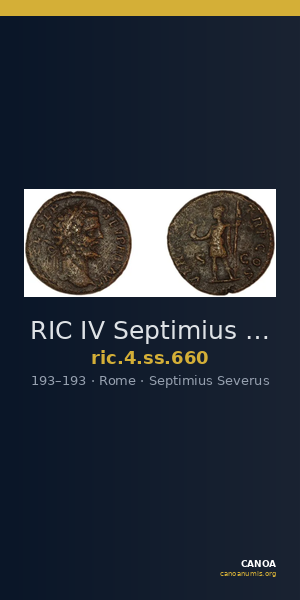 RIC IV Septimius Severus 660 — CANOA