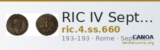 RIC IV Septimius Severus 660 — CANOA