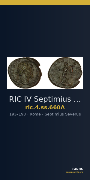 RIC IV Septimius Severus 660A — CANOA