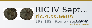 RIC IV Septimius Severus 660A — CANOA