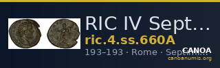 RIC IV Septimius Severus 660A — CANOA