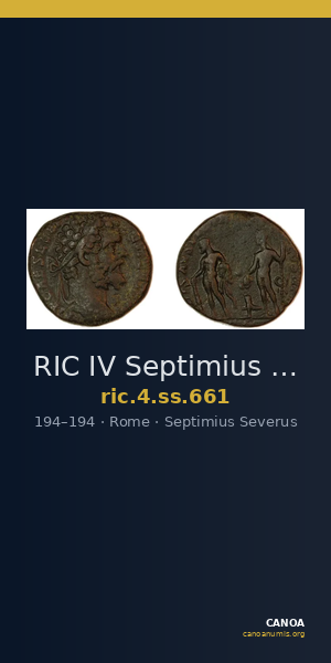 RIC IV Septimius Severus 661 — CANOA